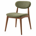 Sedia da pranzo 53 x 56 x 78 cm in legno marrone e tessuto verde stile moderno
